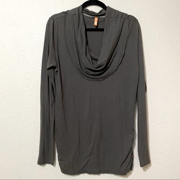 Lucy Grey Cowl Neck Long Sleeve Light Weight Sweater Womens M Blouse Casual - Picture 1 of 9